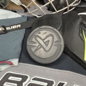 Hand-Carved One-of-a-Kind Collectible Bauer Hockey Puck, Real Used Puck, Authentic