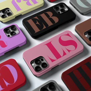 Funda personalizada con iniciales para iPhone 14, 13, 12, 11 Pro Max Plus, funda MagSafe, para Samsung Galaxy S25, S24, S23, S22 Ultra, funda personalizada