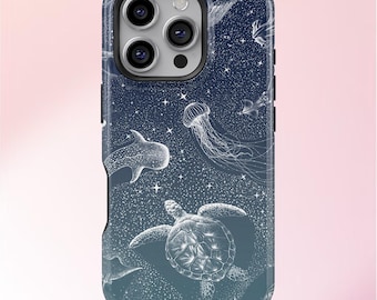 Cosmic Ocean Life Phone Case: Tough Silicone Shell,iPhone & Samsung Galaxy.