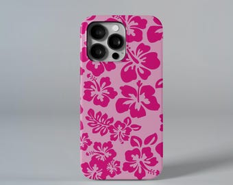 Funda de teléfono con flor de hibisco tropical, para iPhone y Samsung.