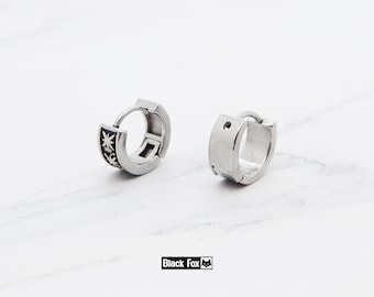 Titanium Huggie Hoop Earrings, 20 Gauge Lightweight Hypoallergenic Hoops, Unisex Streetwear Gothic Huggies, Minimalist Modern Jewelry Gift