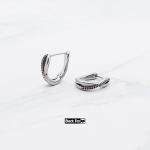 MUST GO, Perlenrand Ohrringe, Titan Hoop, Unisex Knorpel Creolen, Hypoallergen Minimalist Ohrringe, Gothic Punk Schmuck