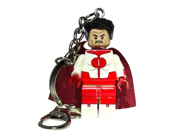 Omini Man Key Chain Invincible Minifigure Keyring – Superhero Gift – Comic & TV Show ...