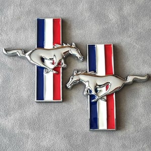 Mustang Side Emblem Logo 2pcs Wing Badge Sticker Shelby Gt500 Car Accessories