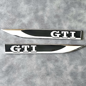 Gti Logo Emblem Black Side Wing Fender Badge Sticker Mk7 Mk8 Mk6 Car Accessories