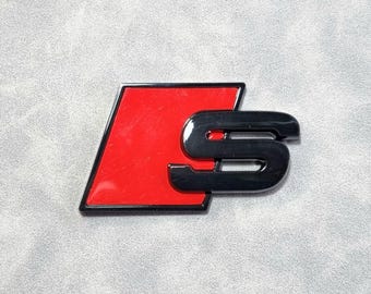 S Line Logo Emblem Black Rear Trunk Badge Sticker Car Accessories