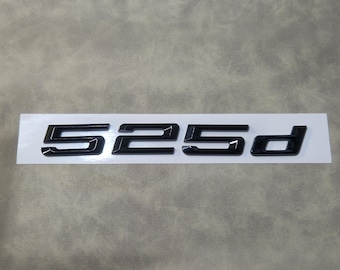 Emblema 525d con logotipo negro para el maletero trasero, adhesivo para coche, accesorios