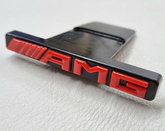 Amg Gt Panamericana Grill Badge Logo Front Grille Red Emblem Sticker Car Accessories