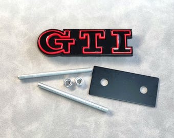 Gti Grill Badge Logo Front Grille Emblem Golf Mk7 Mk6 Mk8 Polo Car Accessories
