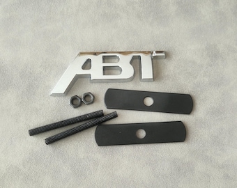 Abt Grille Badge Logo Silver Front Grill Emblem Car Accessories