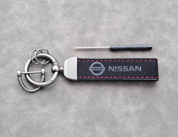 Nissan Keychain Leather Alcantara Keyring Logo Car Accessories