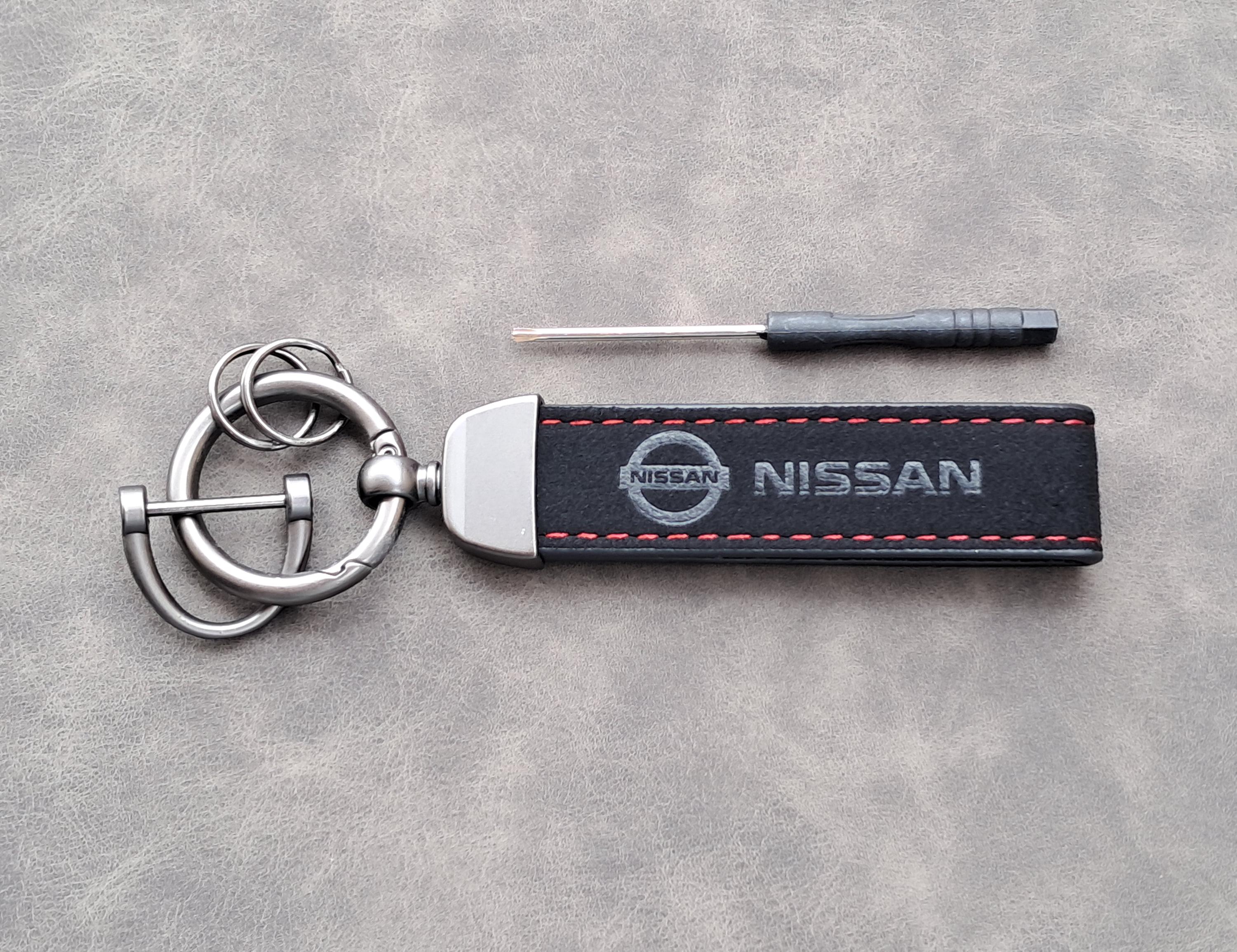 Nissan Keychain Leather Alcantara Keyring Logo Car Accessories
