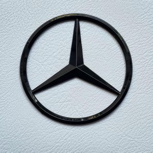 Mercedes Star Badge 90mm Black Rear Trunk Emblem Logo Sticker Car Accessories