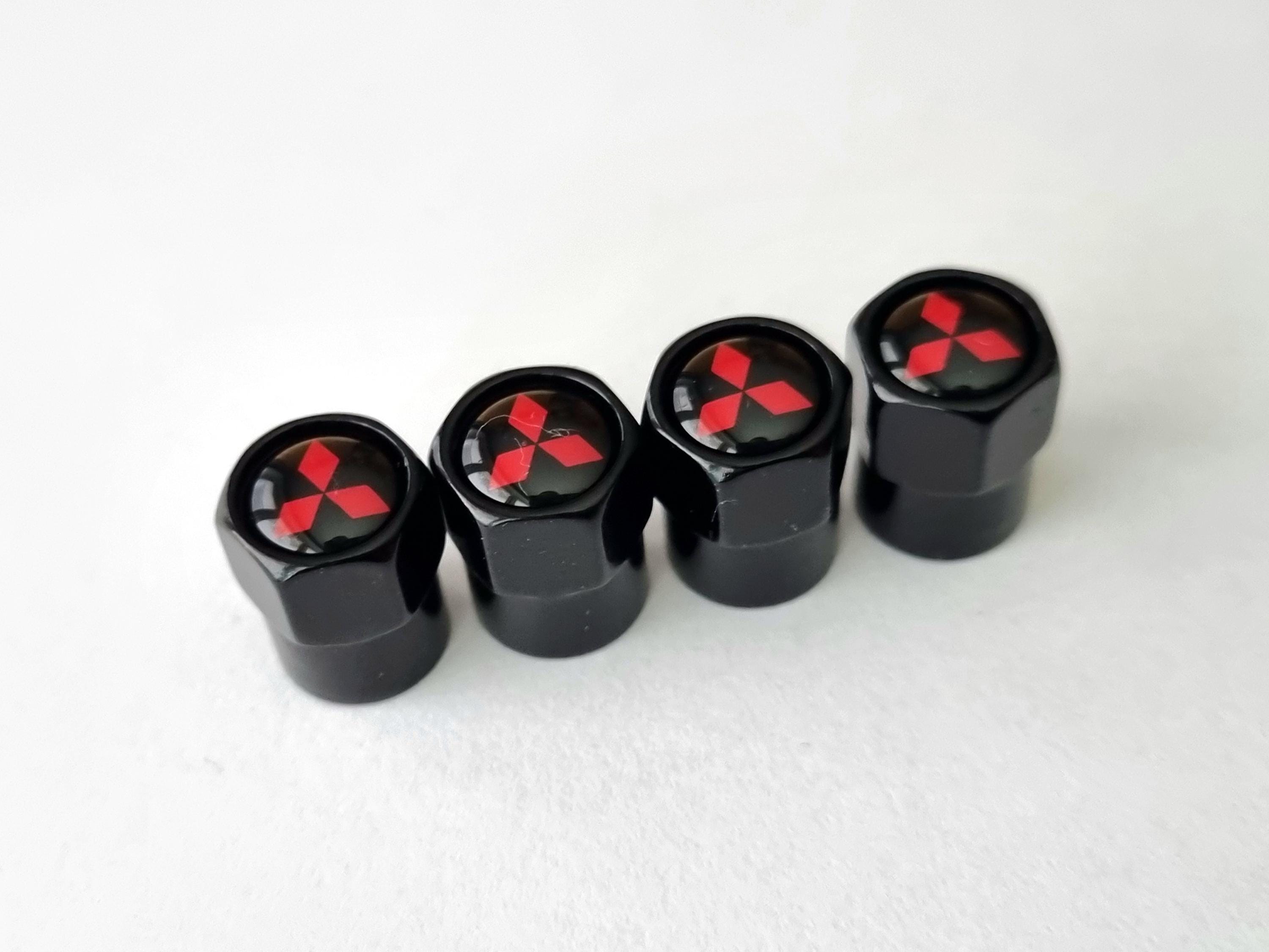 4-Pack Aluminum Tire Valve Caps For Mitsubishi – Silver – Dustproof & Durable