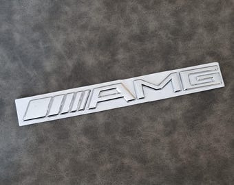 Amg Emblem Logo Silver Rear Trunk Badge Sticker Lettering Mercedes Car Accessories