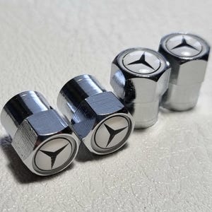 4 bouchons de valve de pneu Mercedes avec logo, tige, bouchon d'air, accessoires de voiture