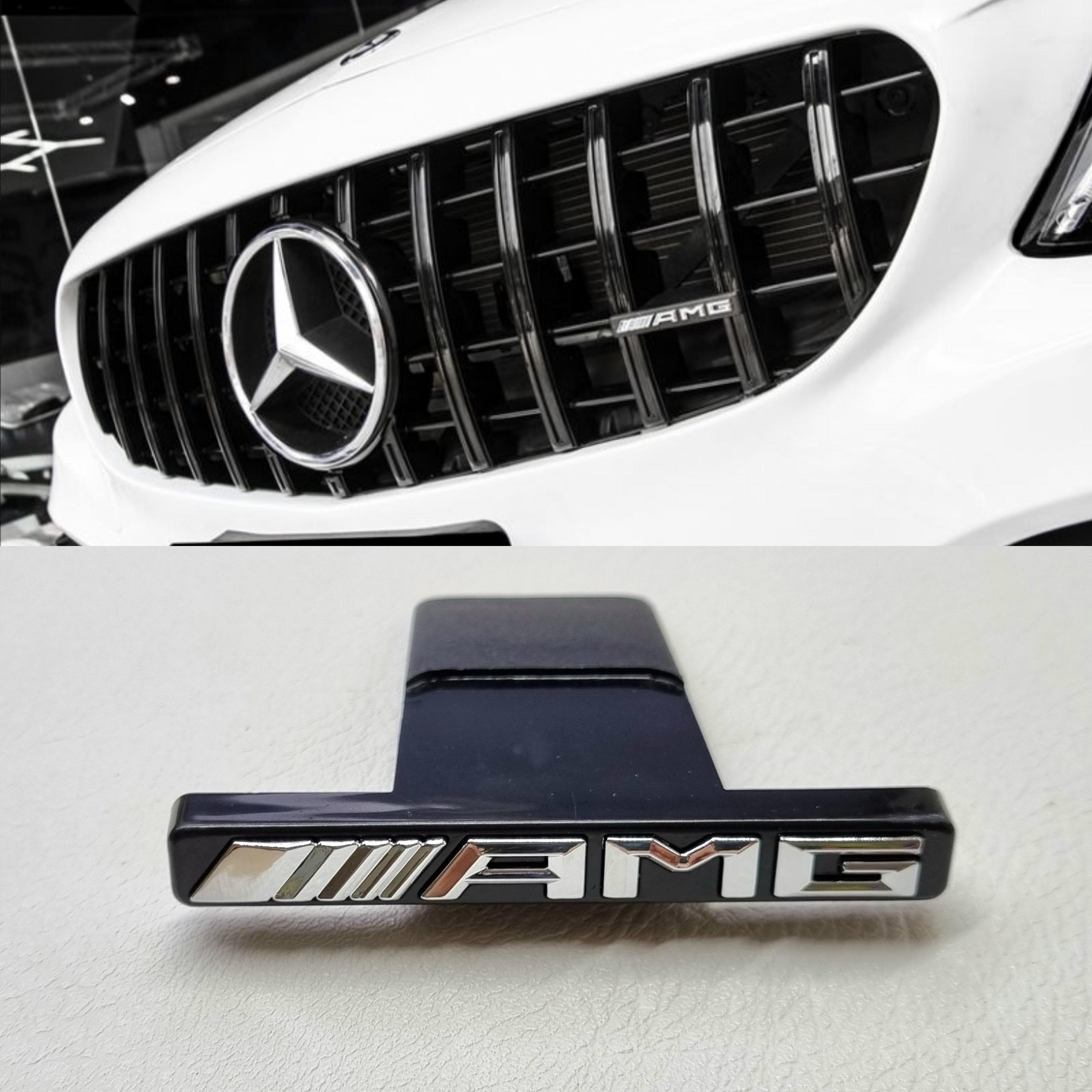 Emblema Argento Cromo Panamericana GT Griglia Radiatore Mercedes 363350108397