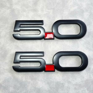 Mustang 5.0 Side Emblem Logo 2pcs Wing Badge Sticker Gt500 Shelby Car Accessories