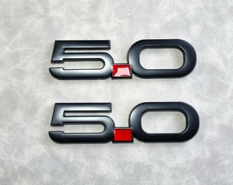 Mustang 5.0 Side Emblem Logo 2pcs Wing Badge Sticker Gt500 Shelby Car Accessories