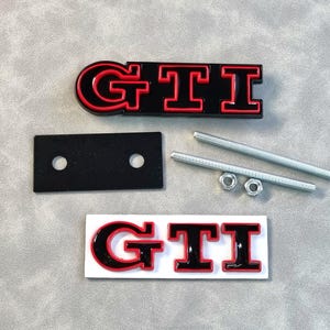 Gti Front Grill Badge Logo + Gti Rear Trunk Emblem Sticker Golf Mk7 Mk8 Mk6 Polo Car Accessories