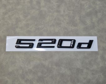 520d Black Emblem Logo Rear Trunk Badge Sticker Car Accessories