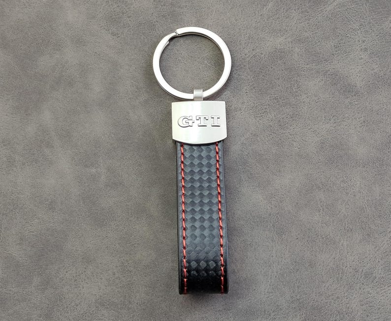 Gti Keychains Gti Keychain Leather Carbon Keyring Logo Car Accessories Gift for Men ...