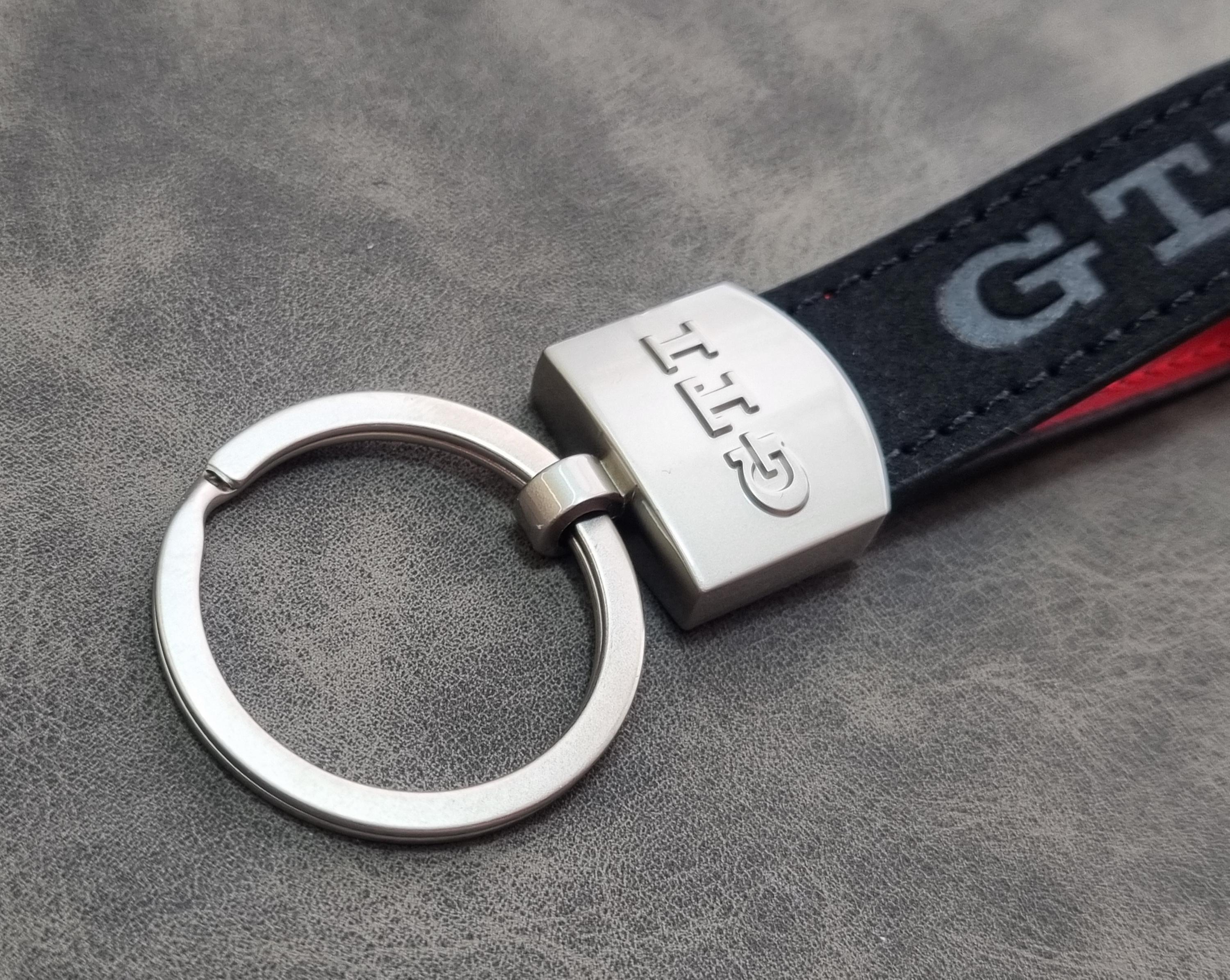 Gti Keychains Gti Keychain Leather Black and Red Keyring Logo Mk7 Mk6 Mk8 Car ...