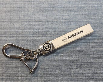 Nissan Keychain Leather Lanyard Keyring Logo Car Accessories Gift For Men Women Birthday Christmas