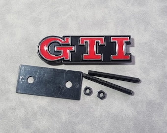 Gti Grill Badge Logo Red Front Grille Emblem Golf Mk7 Mk6 Mk8 Polo Car Accessories