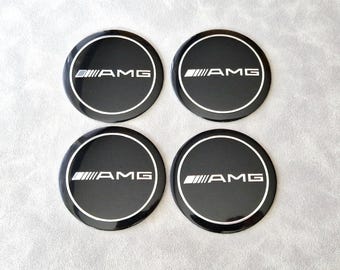 4 Adesivi Per Coprimozzo Ruota Mercedes-Benz AMG - 56mm E 65mm - Foto 4