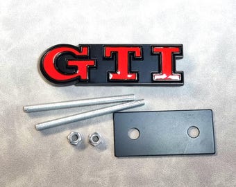 Gti Grill Badge Logo Red Front Grille Emblem Golf Mk7 Mk6 Mk8 Polo Car Accessories