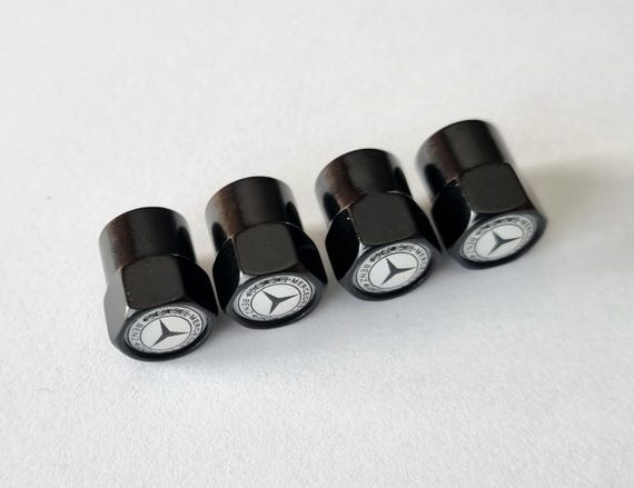 Pack Of 4 Silver Chrome Tire Valve Stem Caps – Simple Styling For Your Mercedes-Benz