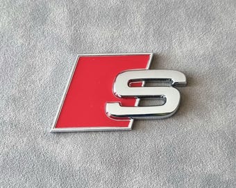 S Line Logo Emblem Silver Rear Trunk Badge Sticker Car Accessories