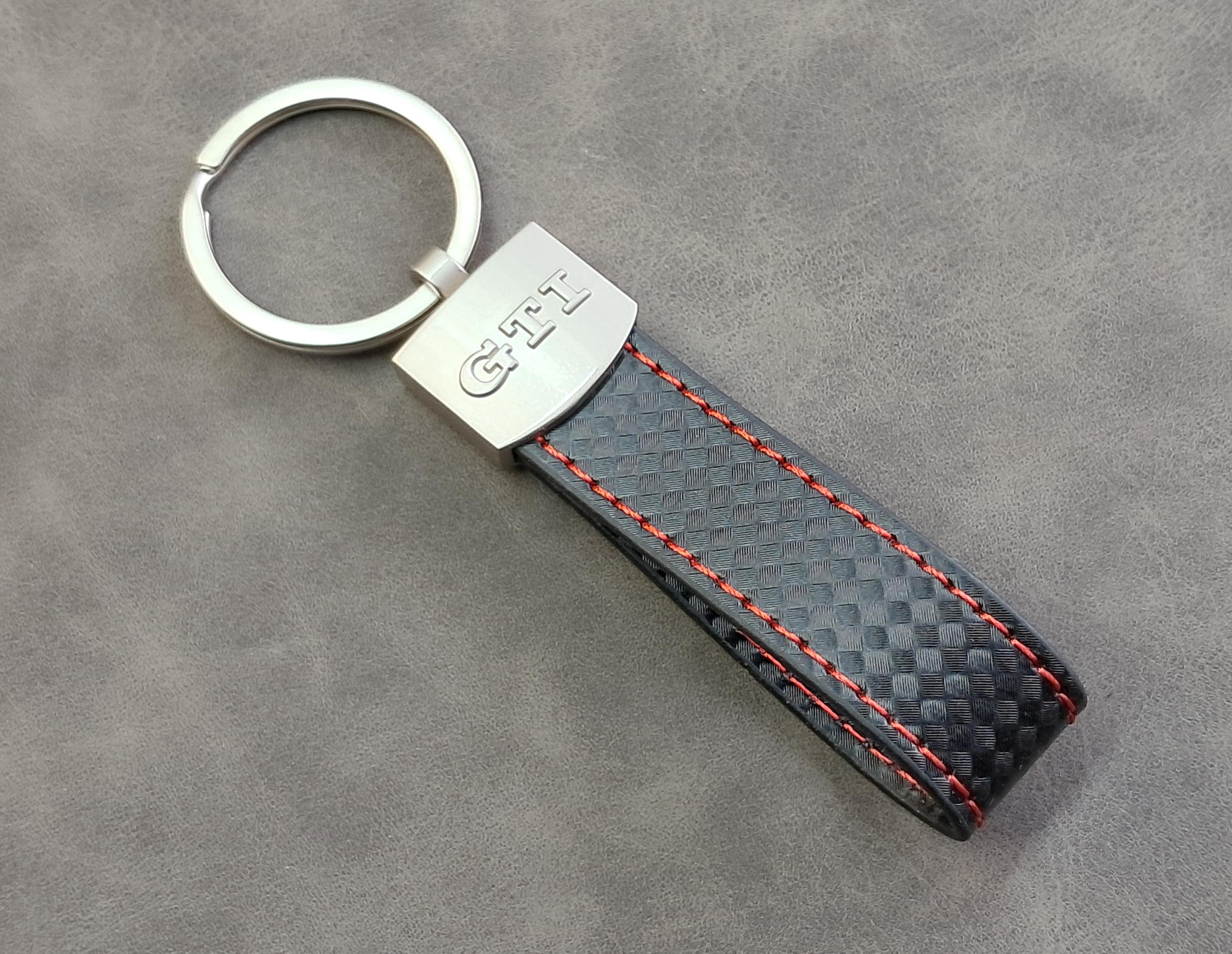 Gti Keychains Gti Keychain Leather Carbon Keyring Logo Car Accessories Gift for Men ...
