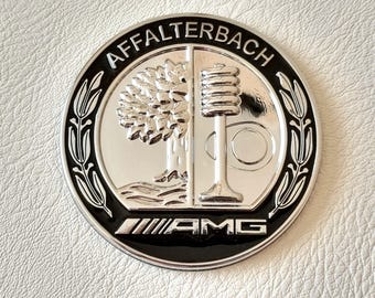 Amg Affalterbach Logo Badge 6.5cm Emblem Silver Sticker Car Accessories