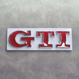 Gti Emblem Sticker Red Rear Trunk Logo Badge Mk7 Mk6 Mk8 Car Accessories