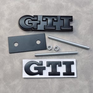 Gti Front Grill Badge Logo + Gti Rear Trunk Emblem Sticker Golf Mk7 Mk8 Mk6 Polo Car Accessories