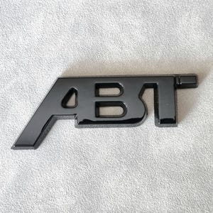 Abt Emblem Logo Black Rear Trunk Tailgate Badge Sticker Car Accessories