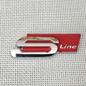 S Line Emblem Logo Rear Trunk Badge Sticker Car Accessories