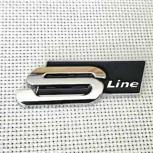 S Line Emblem Logo Rear Trunk Badge Sticker Car Accessories