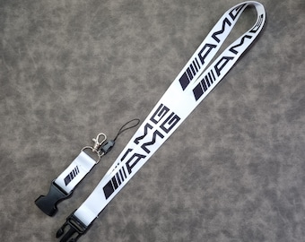 Amg Neck Lanyard Keychain Strap Logo Mercedes Car Accessories Gift For Men Birthday Christmas