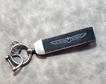 Trailhawk Keychain Leather Alcantara Keyring Logo Car Accessories Gift For Men Women Birthday Christmas