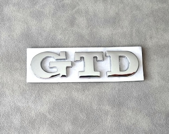 Gtd Emblem Sticker Silver Rear Trunk Logo Badge Mk7 Mk6 Mk8 Mk5 Car Accessories