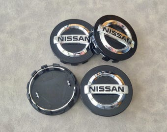 Nissan 54mm Wheel Center Hub Caps Covers 4pcs Black Car Accessories