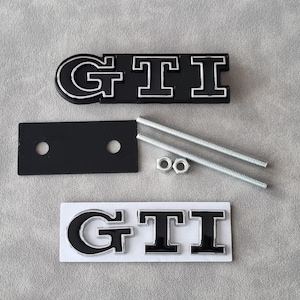 Gti Front Grill Badge Logo + Gti Rear Trunk Emblem Sticker Golf Mk7 Mk8 Mk6 Polo Car Accessories