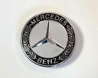 Bonnet Badge Logo Silver 57mm Front Hood Emblem Car Accessories