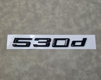 530d Emblem Logo Black Rear Trunk Boot Badge Sticker Car Accessories