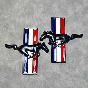 Mustang Side Emblem Logo 2pcs Black Wing Badge Sticker Shelby Gt500 Car Accessories