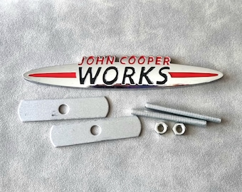 John Cooper Works JCW Grille Badge Logo Front Emblem Mini Cooper One R50 R52 R53 R55 R56 F54 F55 Car Accessories