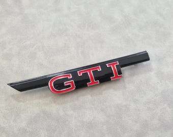 Golf 8 Gti Badge Front Emblem Mk8 Red With Silver Car Accessories